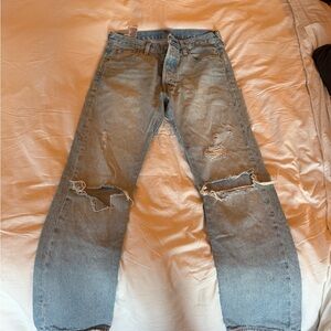 Levi's Light Blue Distressed Relaxed Jeans